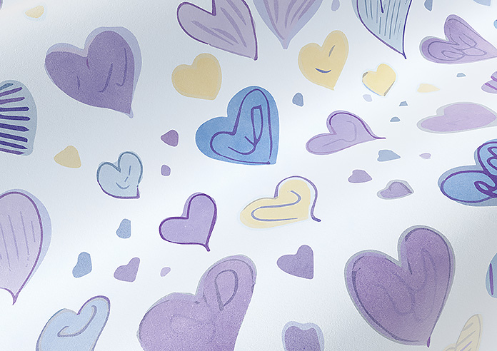 Sweetheart, Purple - Motorised Roman Blind - Image 4